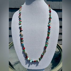 Necklace with Multicolored Beads
